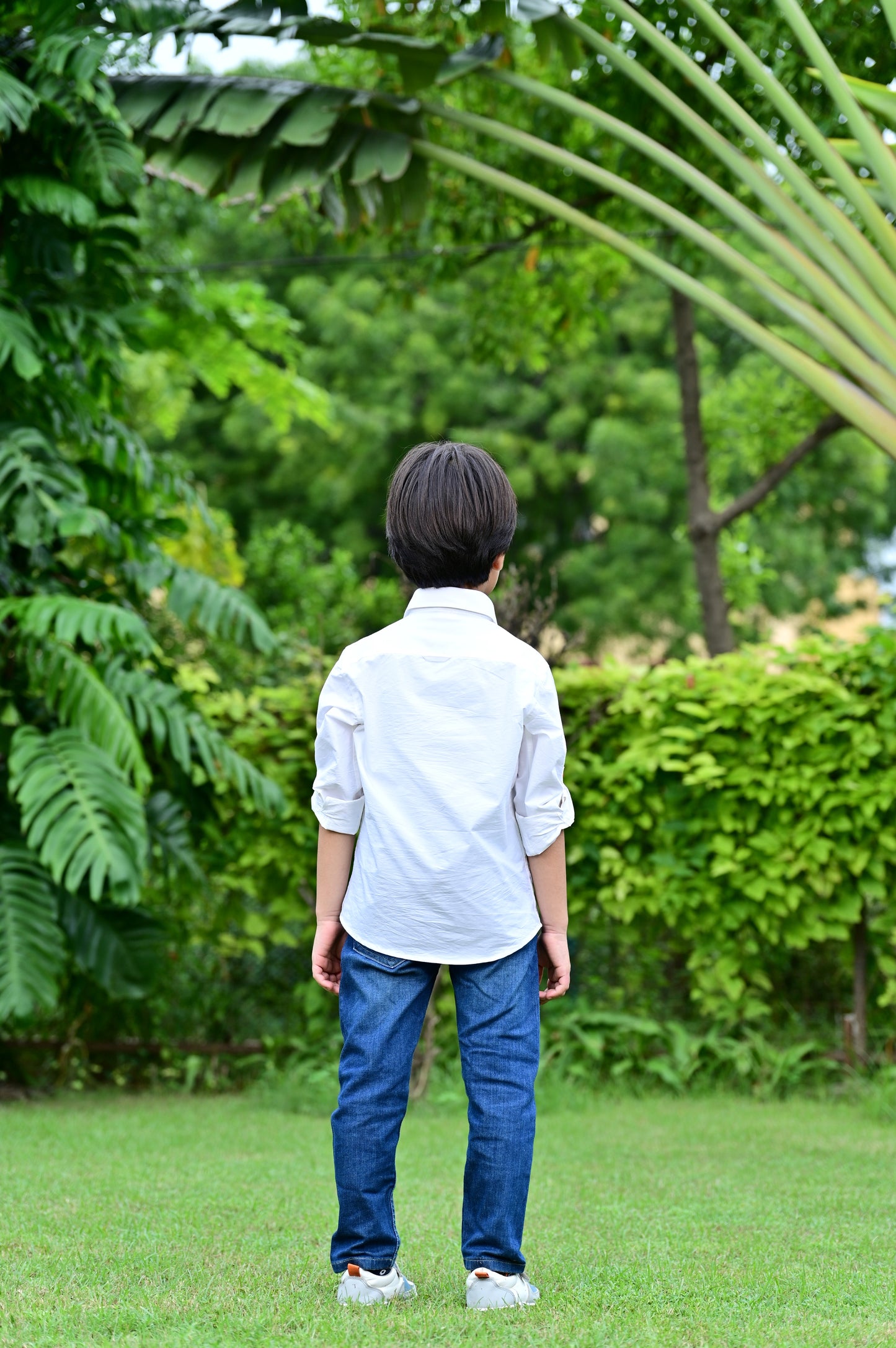 White Superman Shirt For Boys