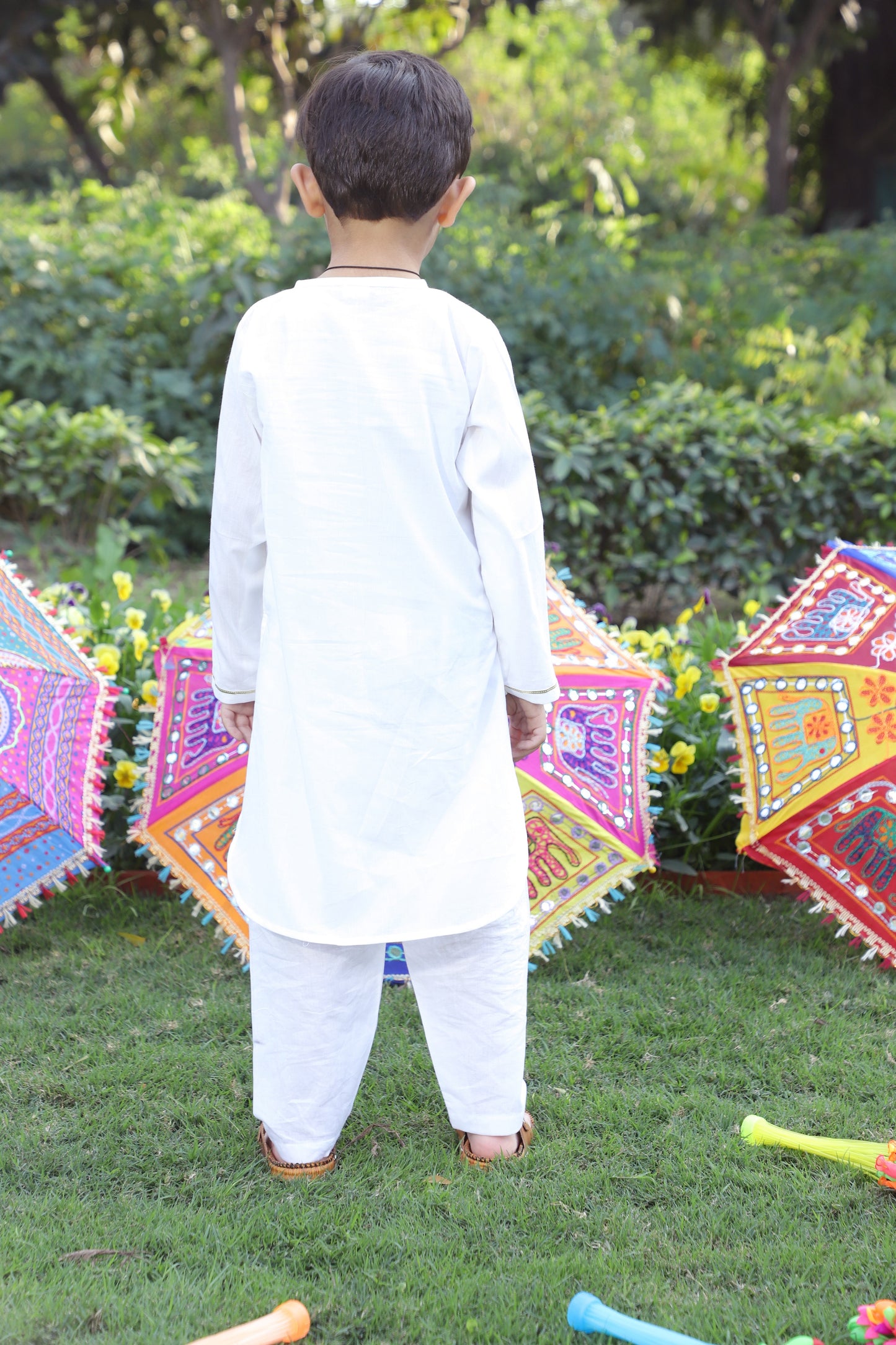 Boys Pure Cotton Embellished Kurta Set